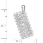 De-Ani Sterling Silver Rhodium-Plated Polished and Textured Key West License Pendant - Image 4