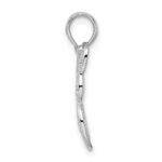 De-Ani Sterling Silver Rhodium-Plated Polished Filigree Wing Butterfly Pendant - Image 2