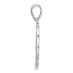 De-Ani Sterling Silver Rhodium-Plated Polished Celtic Circle Eternity Knot Pendant - Image 2