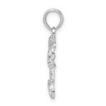 De-Ani Sterling Silver Rhodium-Plated Polished Palm Tree Pendant - Image 2