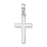 De-Ani Sterling Silver Rhodium-plated Polished Cross Pendant - Image 3