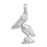 De-Ani Sterling Silver Small 3D Standing Moveable Mouth Pelican Pendant - Image 4