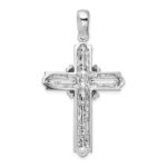 De-Ani Sterling Silver Small Rounded X-Center with Frame Cross Pendant - Image 4