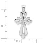 De-Ani Sterling Silver Rhodium-plated Fancy Cut-Out Cross Pendant - Image 3