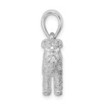 De-Ani Sterling Silver Rhodium-Plated Textured 3D Welsh Terrier Pendant - Image 2