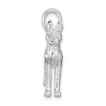 De-Ani Sterling Silver Rhodium-Plated Textured 3D Great Dane Pendant - Image 2