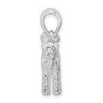 De-Ani Sterling Silver Rhodium-Plated Textured 3D Kerry Blue Terrier Pendant - Image 2