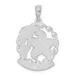 De-Ani Sterling Silver Rhodium-Plated St. Thomas Starfish and Dolphin Pendant - Image 4