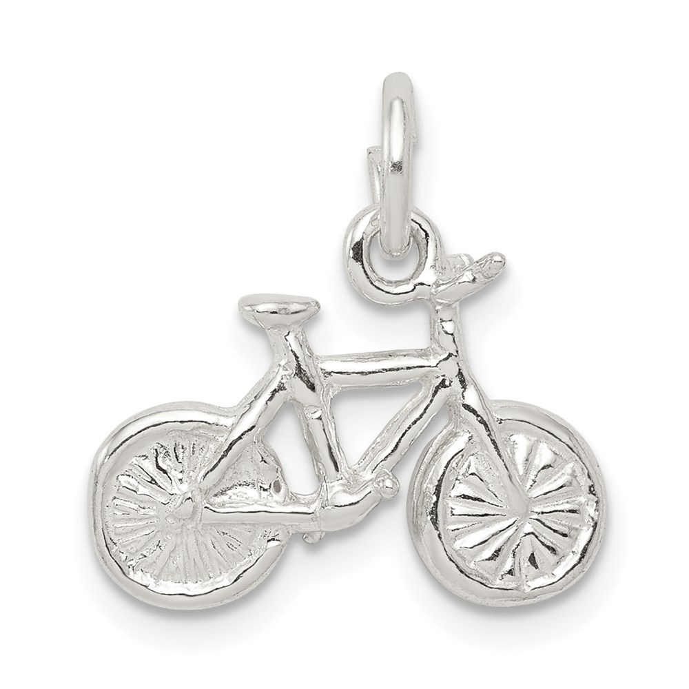 QC1028.jpg Sterling Silver Bicycle Charm - Image 1