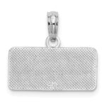 De-Ani Sterling Silver Rhodium-Plated OBX North Carolina License Plate Pendant - Image 4