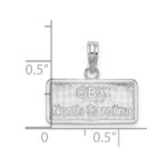 De-Ani Sterling Silver Rhodium-Plated OBX North Carolina License Plate Pendant - Image 3