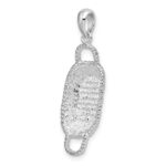 De-Ani Sterling Silver Rhodium-Plated Polished 3D Rectangular Basket Pendant - Image 5