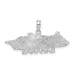De-Ani Sterling Silver Rhodium-Plated Polished Bahamas Cruise Ship Pendant - Image 4