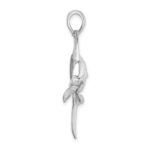 De-Ani Sterling Silver Rhodium-Plated Polished Mahi-Mahi Fish Pendant - Image 2