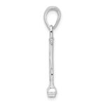 De-Ani Sterling Silver Rhodium-Plated Polished 3D Navy Anchor Pendant - Image 2