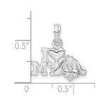 De-Ani Sterling Silver Rhodium-Plated Polished I Heart My Dog Pendant - Image 3