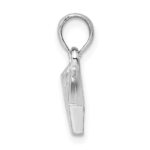 De-Ani Sterling Silver Rhodium-Plated Polished Cheese Wedge Pendant - Image 2