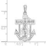 De-Ani Sterling Silver Rhodium-Plated Polished Mariners Crucifix Pendant - Image 3