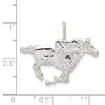 Sterling Silver Race Horse Charm - Image 4