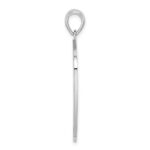 De-Ani Sterling Silver Rhodium-Plated Textured Cross Shield Joshua 1:9 Reverse Pendant - Image 2