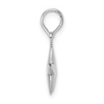 De-Ani Sterling Silver Rhodium-Plated Polished 3D Star Pendant - Image 2