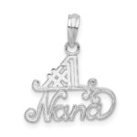 De-Ani Sterling Silver Rhodium-plated Polished #1 NANA Pendant