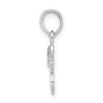 De-Ani Sterling Silver Rhodium-plated Polished SWEET 16 Pendant - Image 2