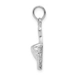 De-Ani Sterling Silver Rhodium-Plated Polished Cheese Board with Knife Pendant - Image 2