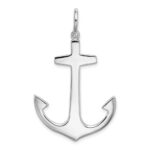 De-Ani Sterling Silver Rhodium-Plated Polished 3D Large Anchor Pendant