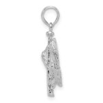 De-Ani Sterling Silver Rhodium-Plated Polished 3D Baseball / Bat / Glove Pendant - Image 2