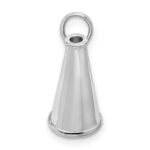 De-Ani Sterling Silver Rhodium-plated Polished 3D Megaphone Pendant - Image 4
