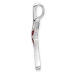 De-Ani Sterling Silver Rhodium-Plated Polished Enameled Dancing Starfish Slide - Image 2