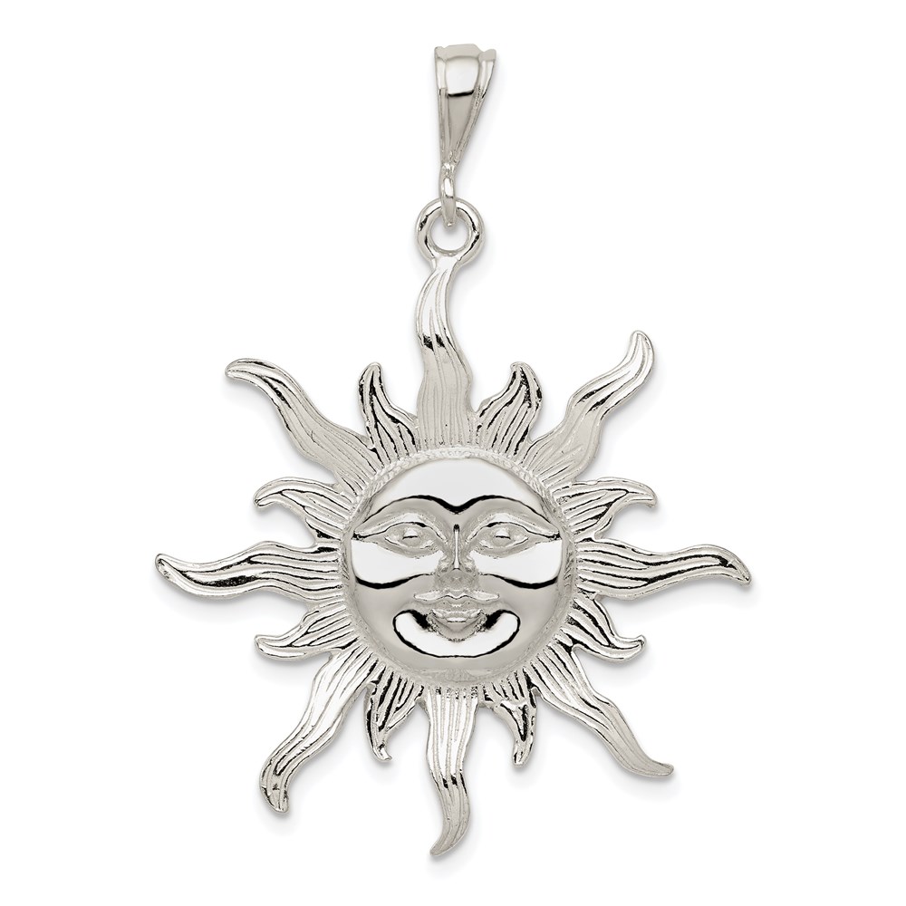 QC1066.jpg Sterling Silver Sun Pendant - Image 1