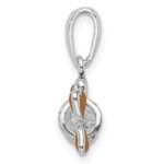 De-Ani Sterling Silver Rhodium-Plated Polished 3D Enameled Golf Bag Pendant - Image 2
