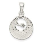 Sterling Silver Flash Gold Plated LOVE YOU TO THE MOON Pendant - Image 3