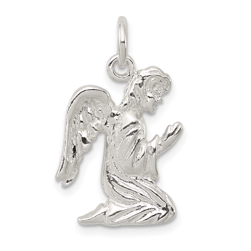 QC1102.jpg Sterling Silver Praying Angel Charm - Image 1