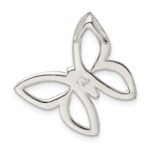 Sterling Silver Polished Butterfly Chain Slide - Image 4