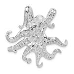De-Ani Sterling Silver Rhodium-Plated Polished Octopus Slide - Image 4