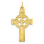 Sterling Silver Gold-tone Polished Solid Cross Pendant