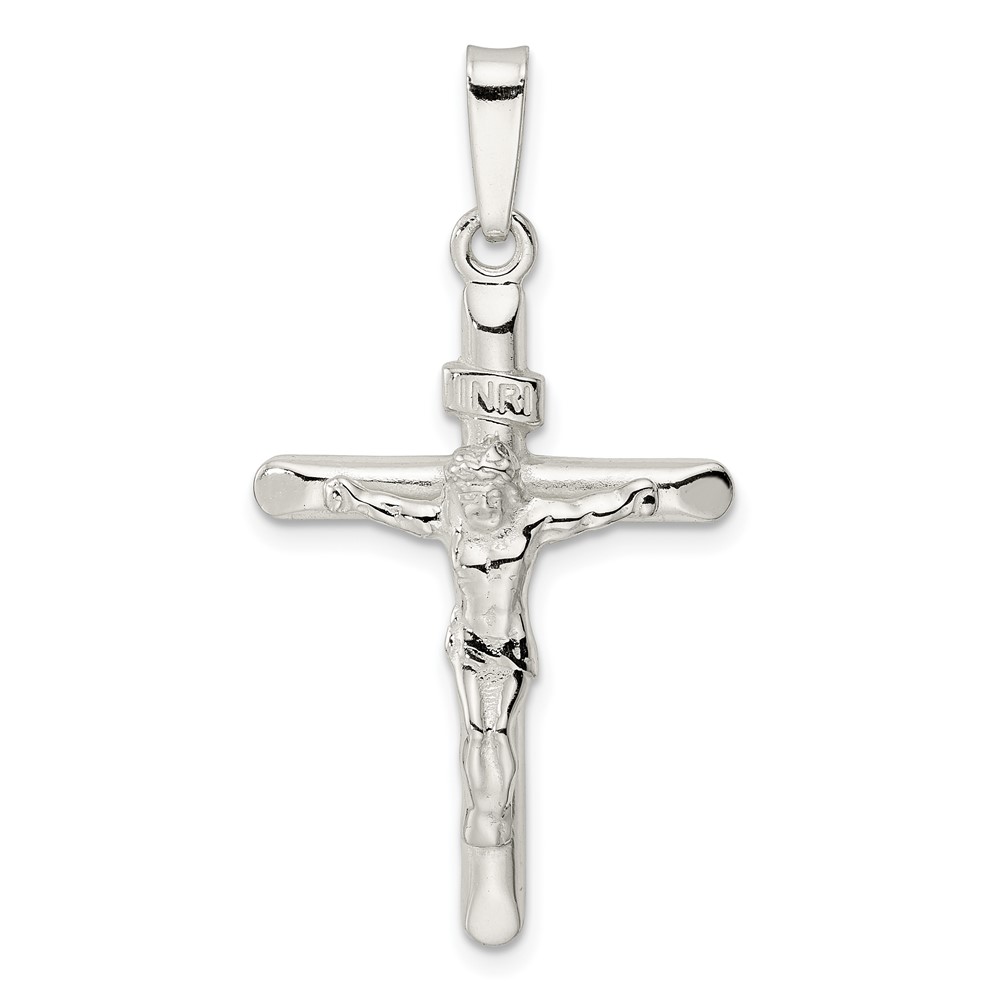 QC11172.jpg Sterling Silver Polished Crucifix Pendant - Image 1