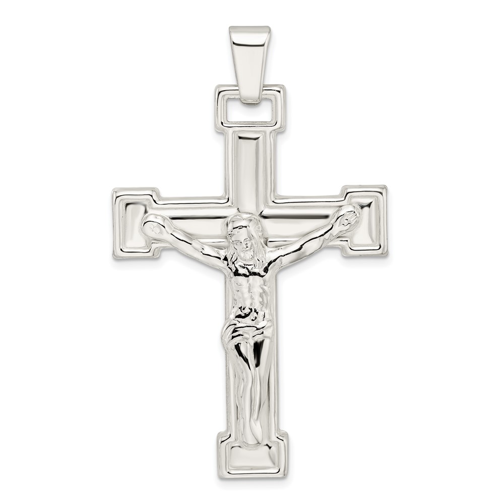 QC11173.jpg Sterling Silver Polished Crucifix Pendant - Image 1