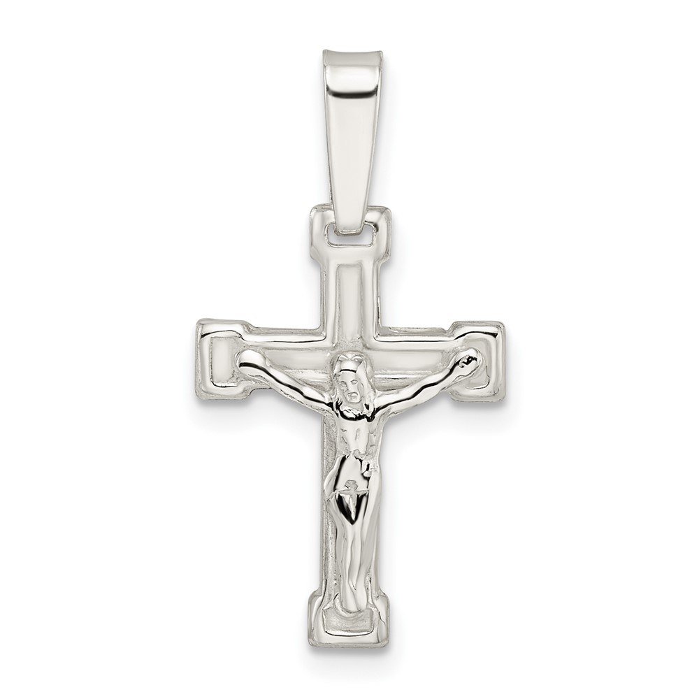 QC11176.jpg Sterling Silver Polished Crucifix Pendant - Image 1