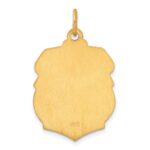 Sterling Silver Gold-tone Polished Solid Saint Michael Medal Pendant - Image 4