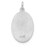 Sterling Silver Rhodium-plated Polished Solid Saint Jude Pendant - Image 4