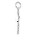 Sterling Silver Rhodium-plated Polished Solid Saint Michael Pendant - Image 2