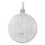 Sterling Silver Rhodium-plated Polished Solid Saint Francis Pendant - Image 4