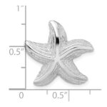 De-Ani Sterling Silver Rhodium-Plated Polished and Textured Starfish Slide - Image 3