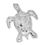 De-Ani Sterling Silver Rhodium-Plated Polished Sea Turtle Slide - Image 4