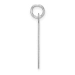 Large Sterling Silver Rhodium-plated Fancy Script Letter C Initial Charm - Image 2