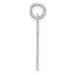 Large Sterling Silver Rhodium-plated Block Letter E Initial Charm - Image 2